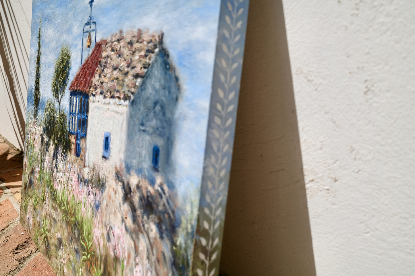 Original Painting: Chapel on Top of the Mountain in Aegina