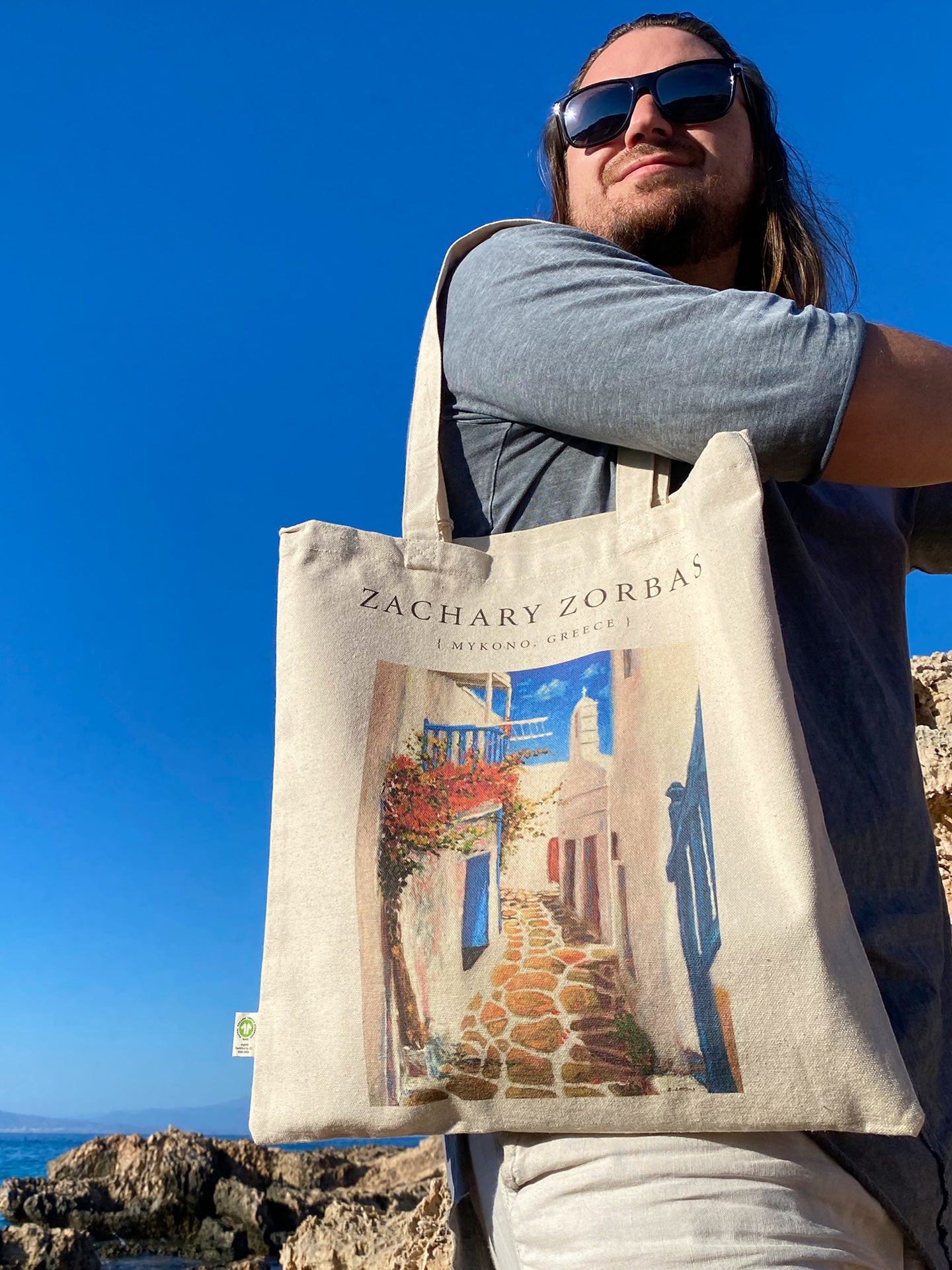 Tote Bag Organic: Mykonos Town