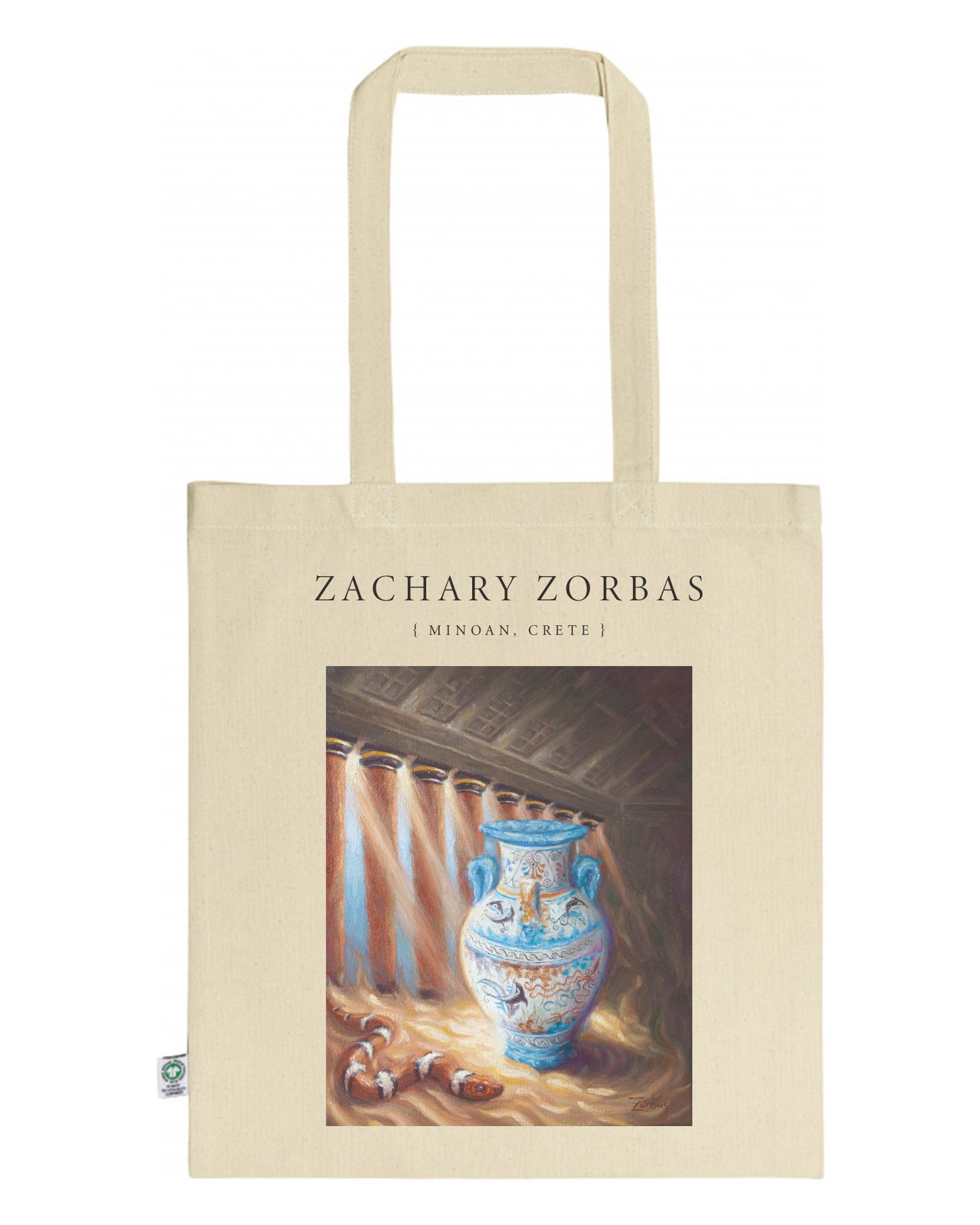 Tote Bag Organic: Minoan Amphora in Knossos Temple, Crete