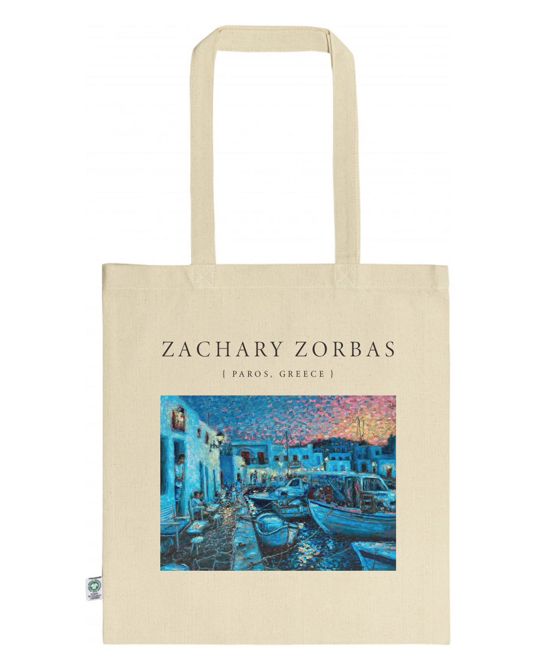 Tote Bag Organic: Evening in Naoussa Paros