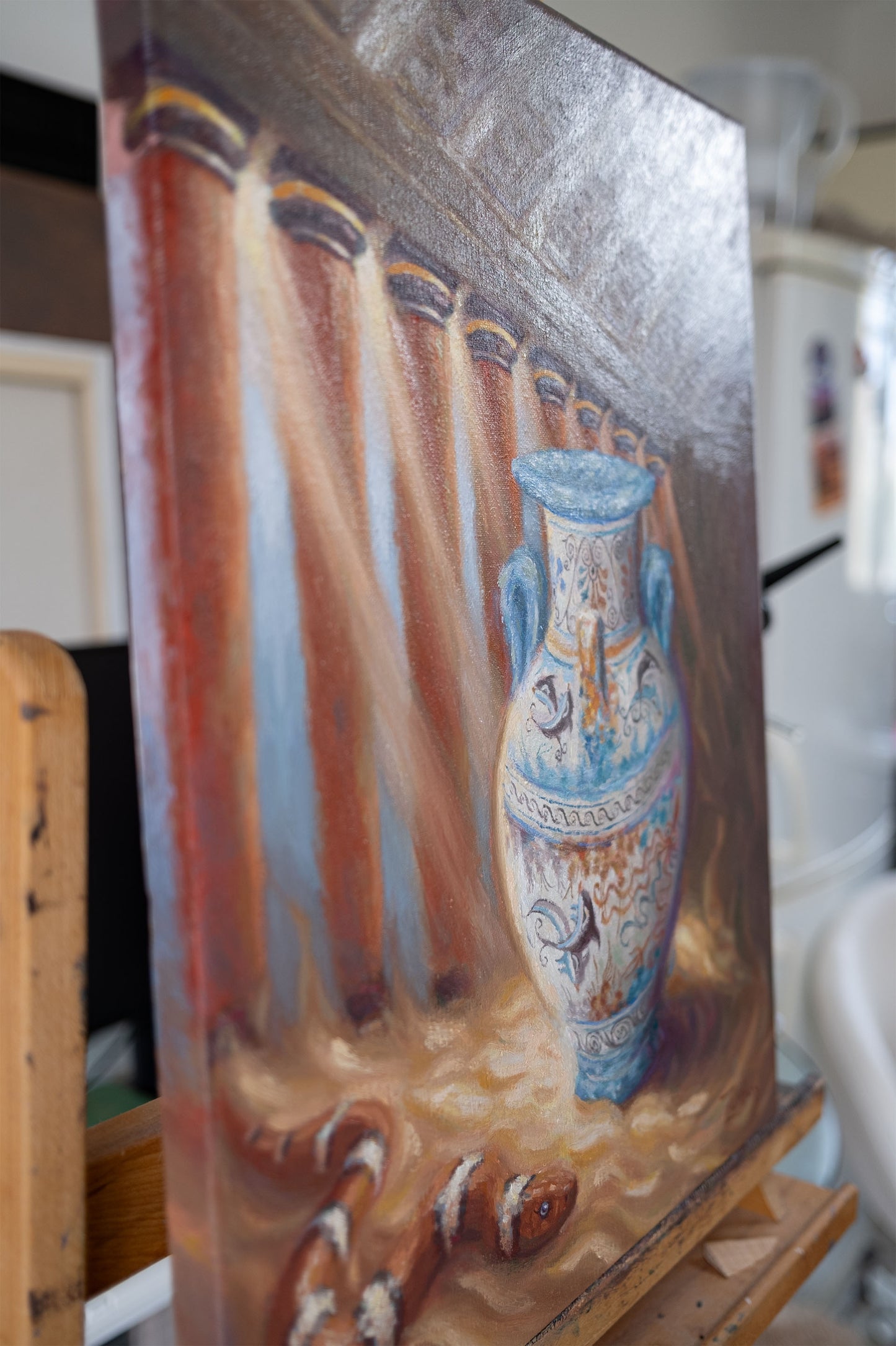 Original Painting: Minoan Amphora in Knossos Temple, Crete