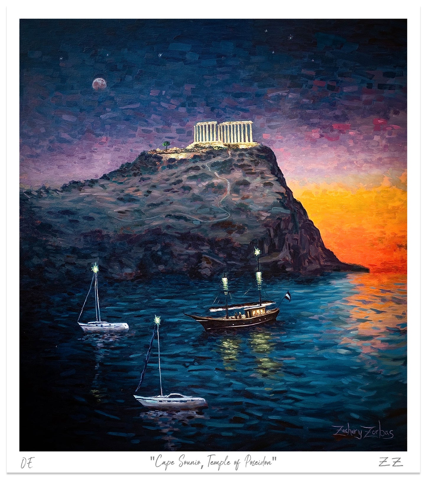 Art Print: Cape Sounio, Temple of Poseidon