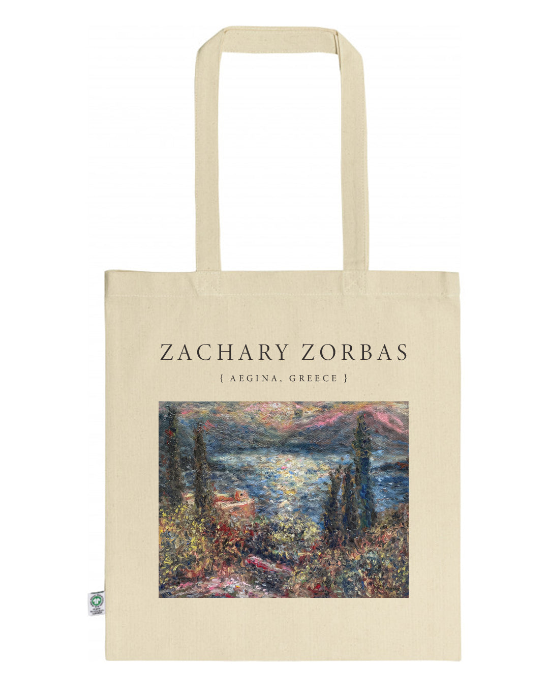 Tote Bag Organic: View of the Saronic Gulf from Tzikides Aegina