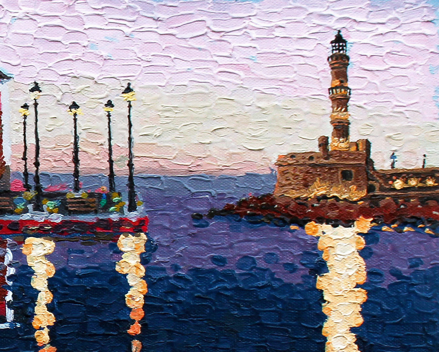 Original Painting: A Night in Chania Crete