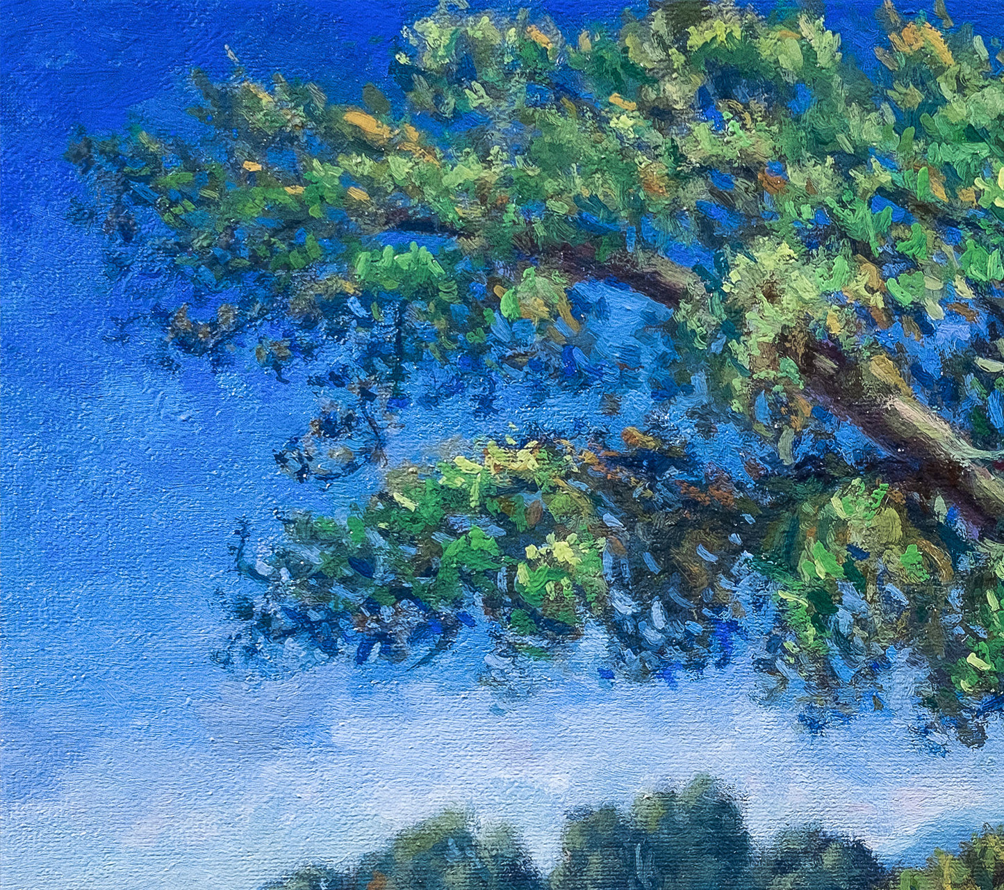 Original Painting: Juniper Tree at Horeftra Beach in Aegina