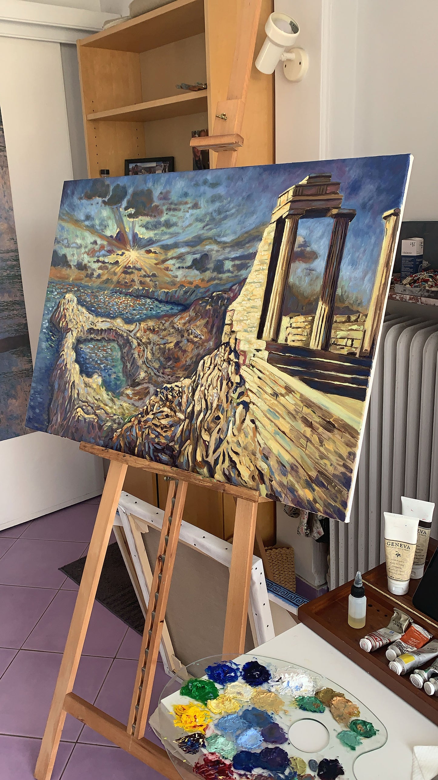 Original Painting: Acropolis of Lindos, Rhodes