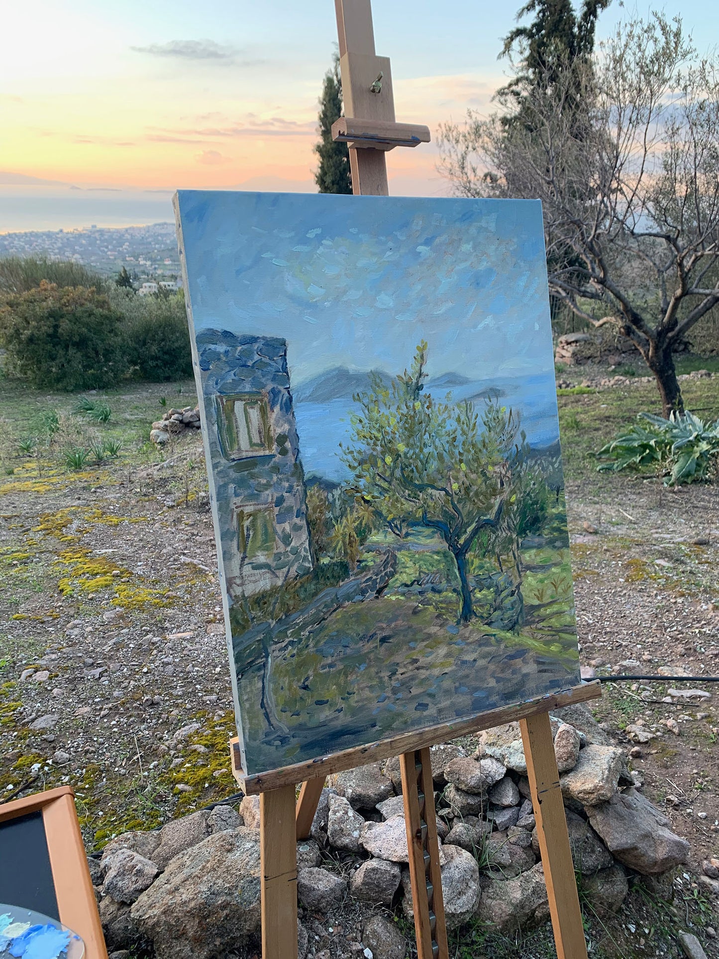 Original Painting: Lemon Tree at Home in Aegina