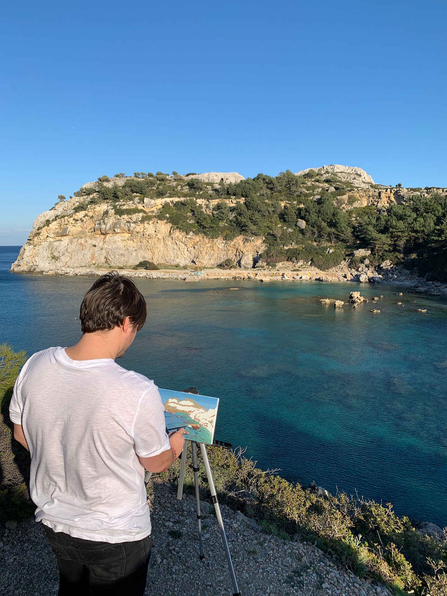 Original Painting: Anthony Quinn Bay, Rhodes