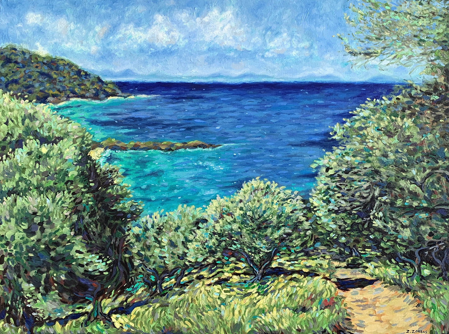 Original Painting: Olive Trees in Corfu