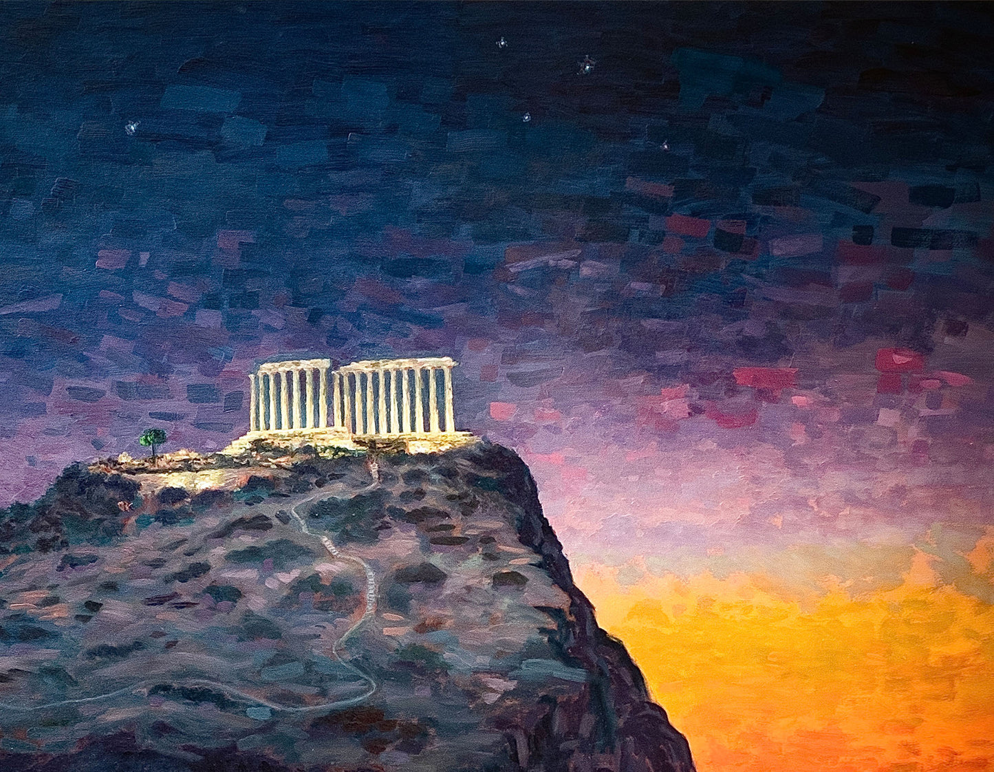 Canvas Print: Cape Sounio, Temple of Poseidon