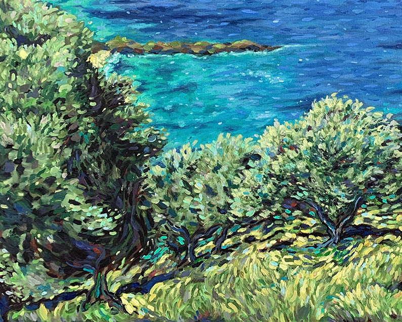 Art Print: Olive Trees in Corfu