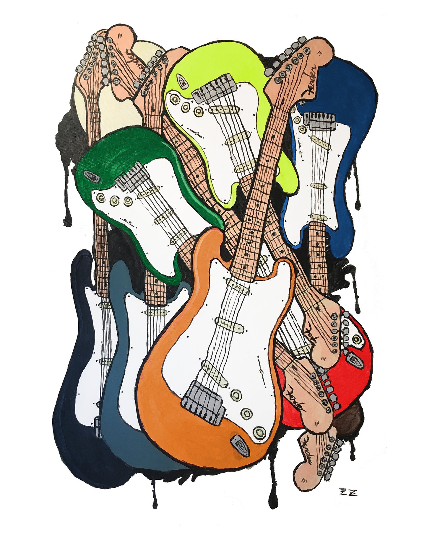 Art Print: Fender Guitar Jam