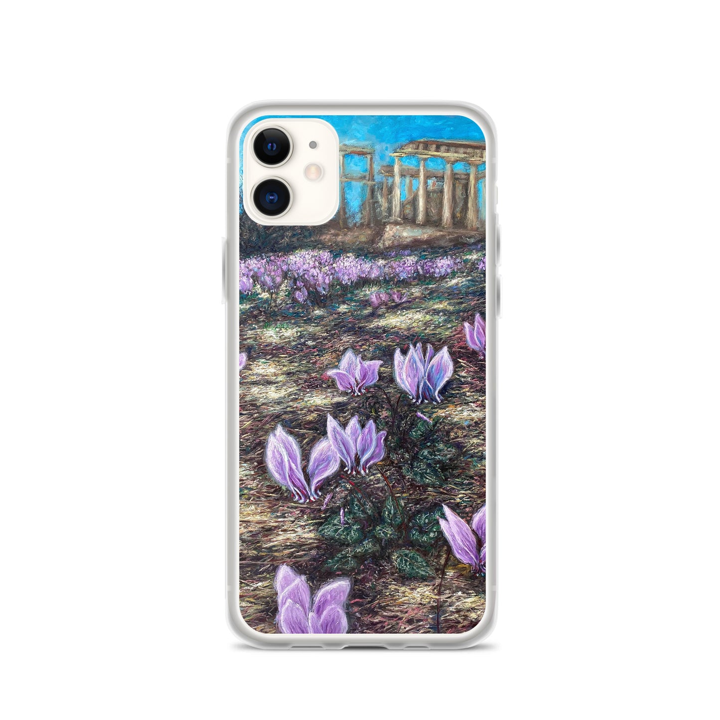 Phone Case: Cyclamen Flowers at Afaia Temple iPhone