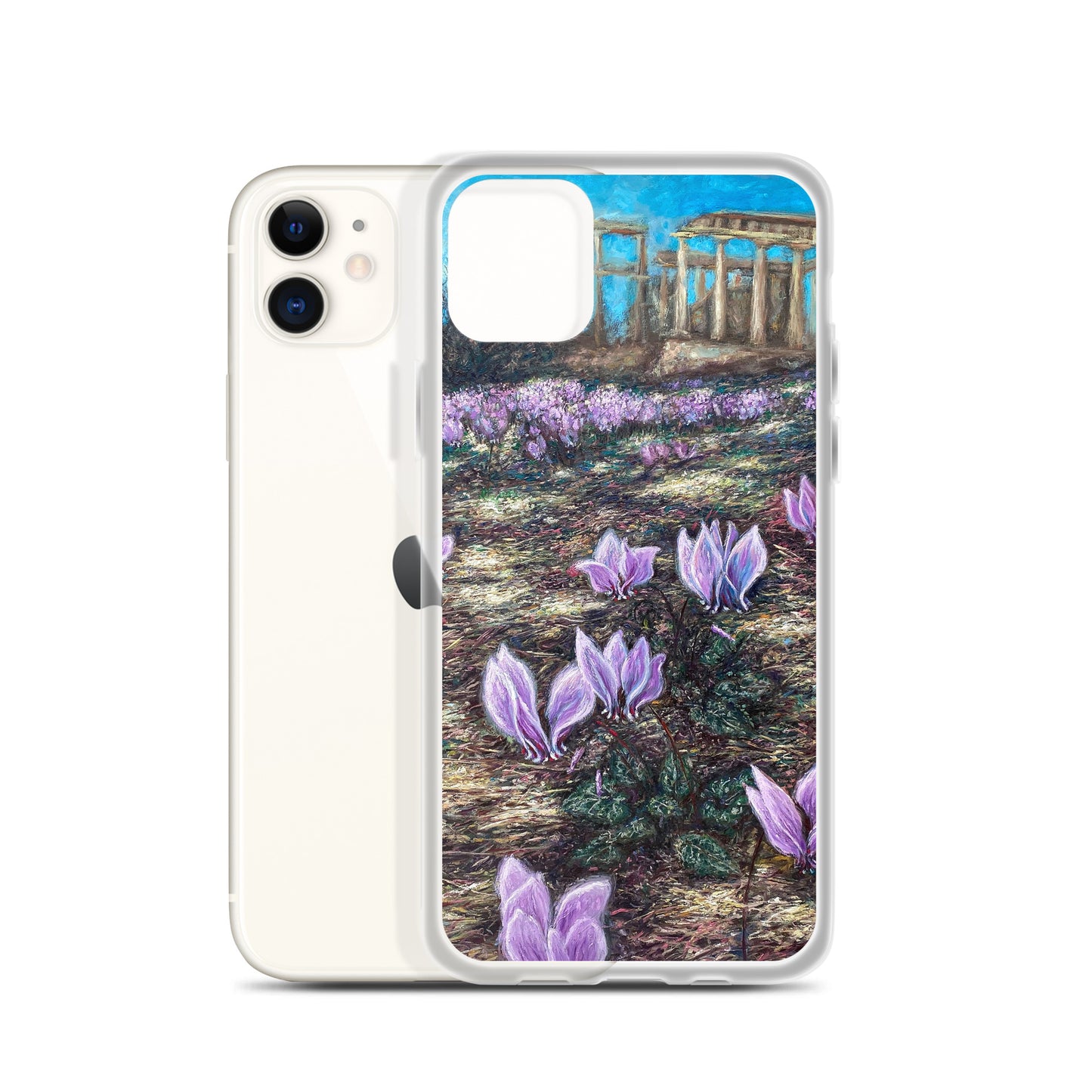 Phone Case: Cyclamen Flowers at Afaia Temple iPhone