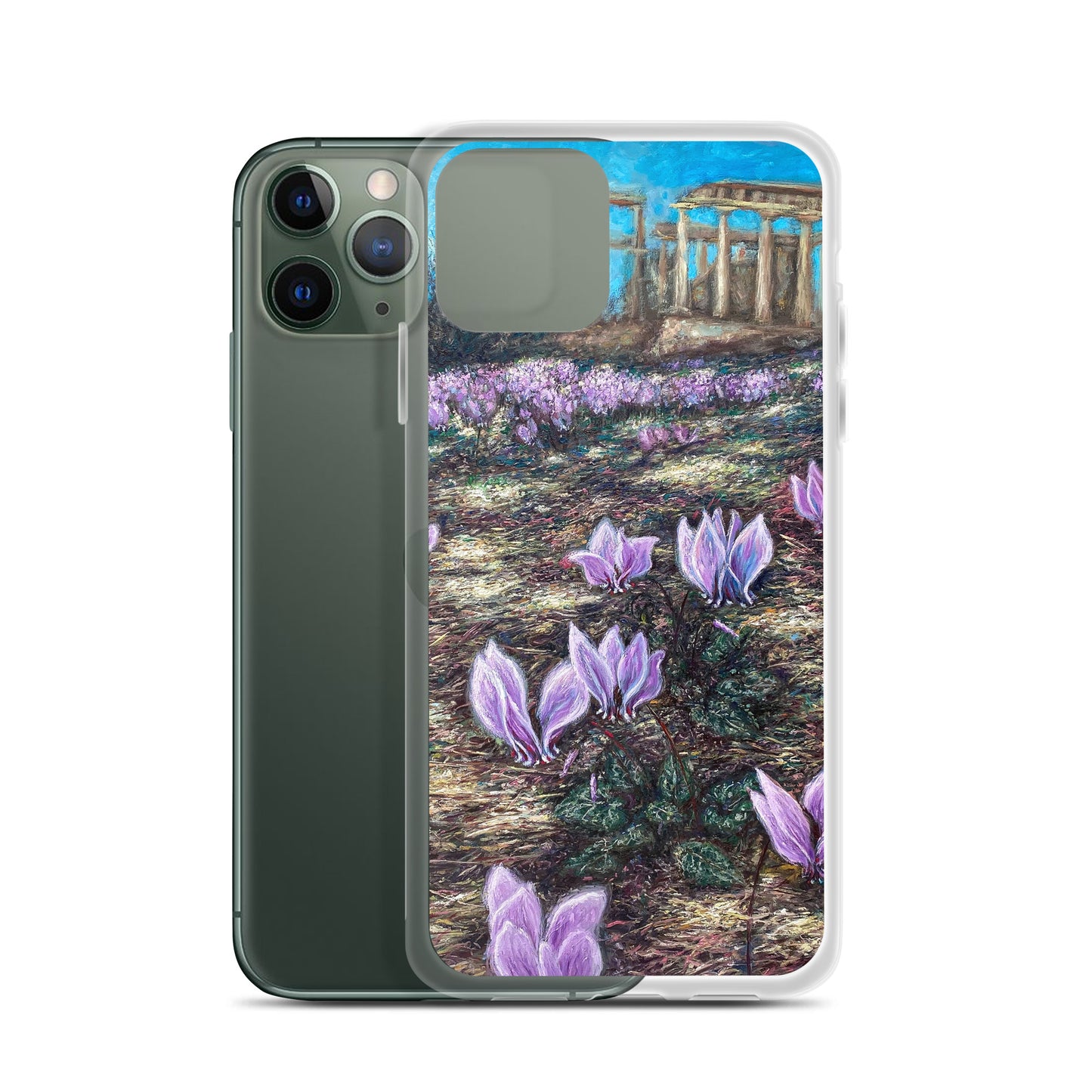 Phone Case: Cyclamen Flowers at Afaia Temple iPhone