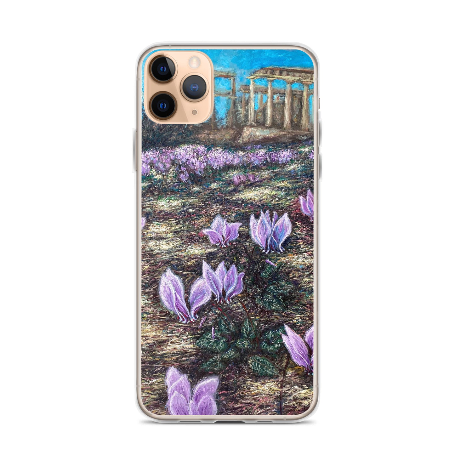 Phone Case: Cyclamen Flowers at Afaia Temple iPhone