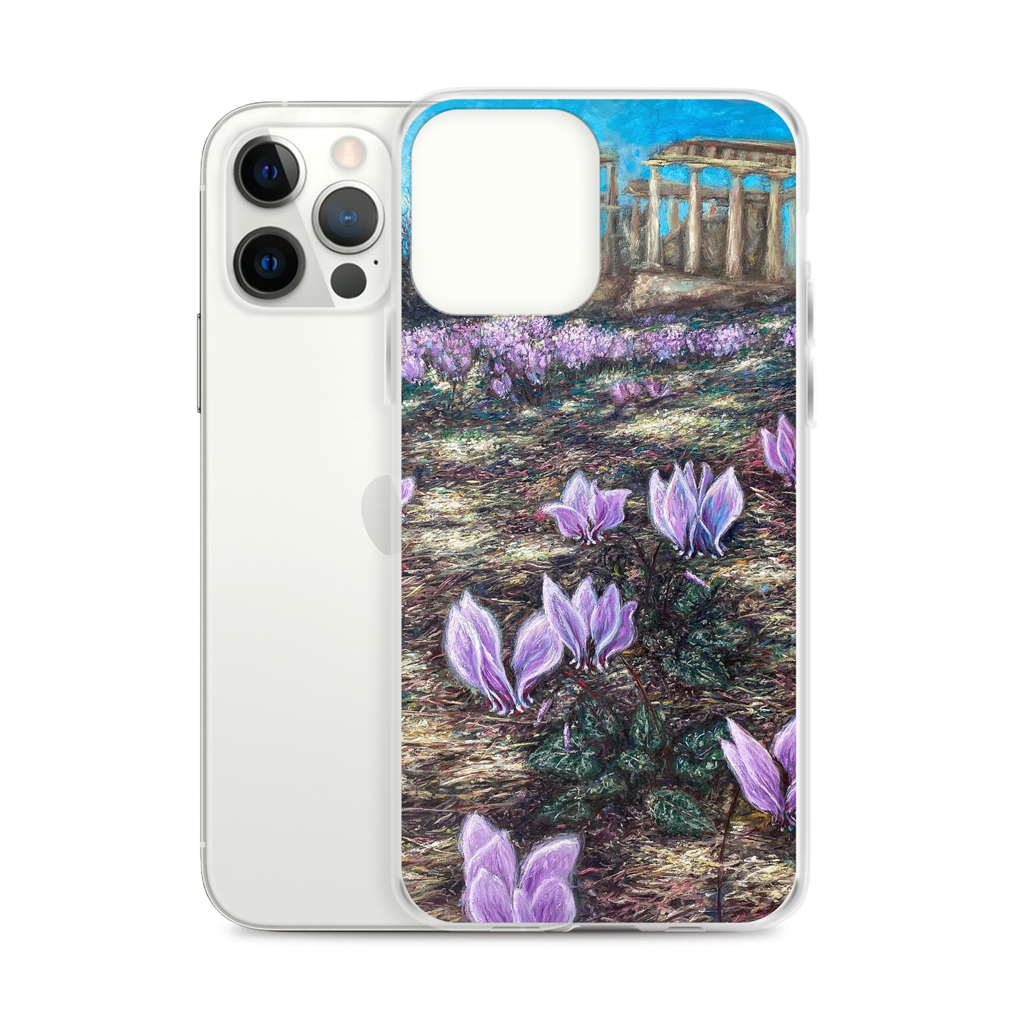Phone Case: Cyclamen Flowers at Afaia Temple iPhone