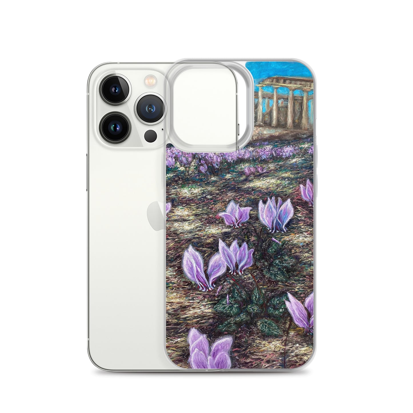Phone Case: Cyclamen Flowers at Afaia Temple iPhone