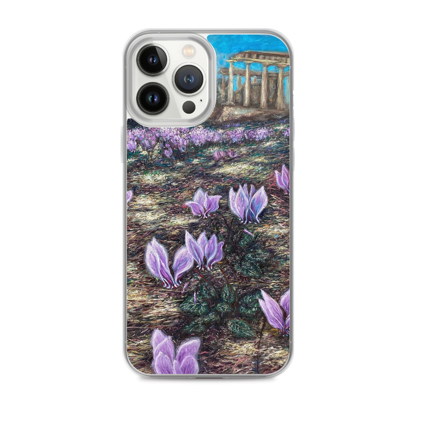 Phone Case: Cyclamen Flowers at Afaia Temple iPhone