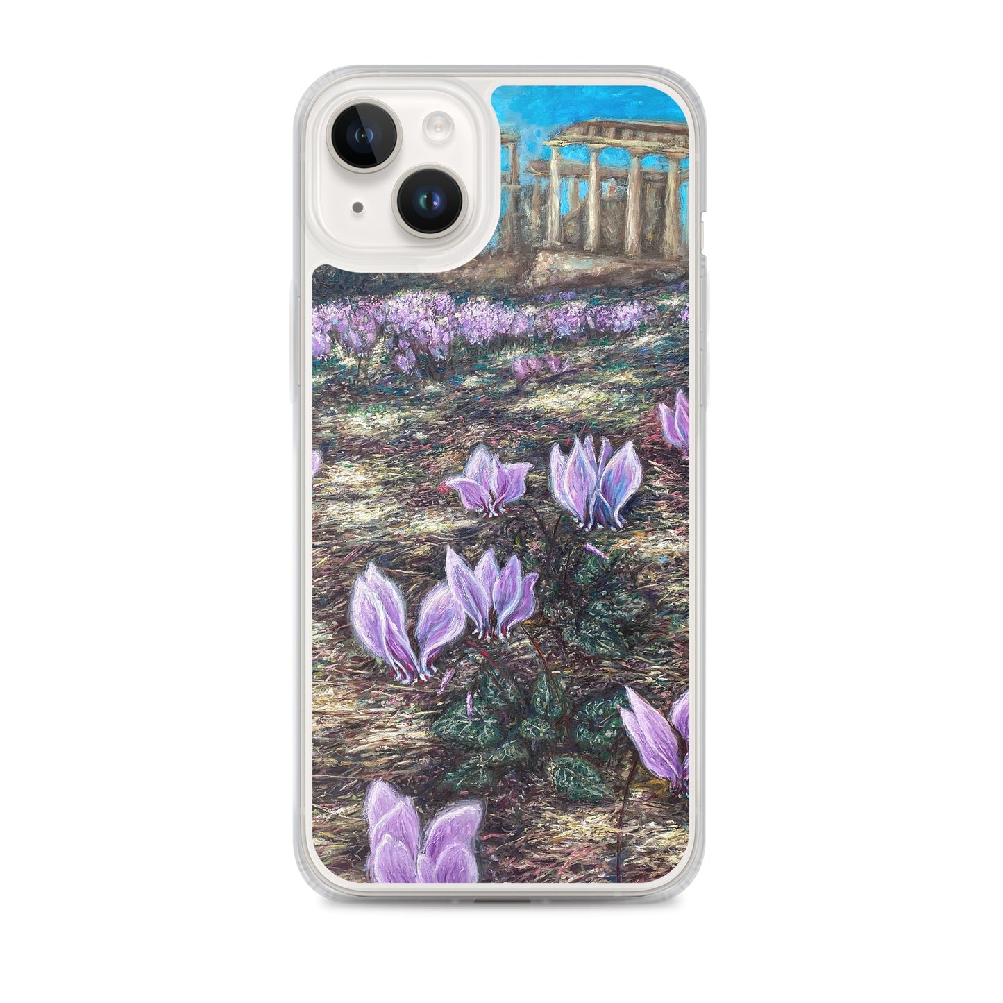 Phone Case: Cyclamen Flowers at Afaia Temple iPhone