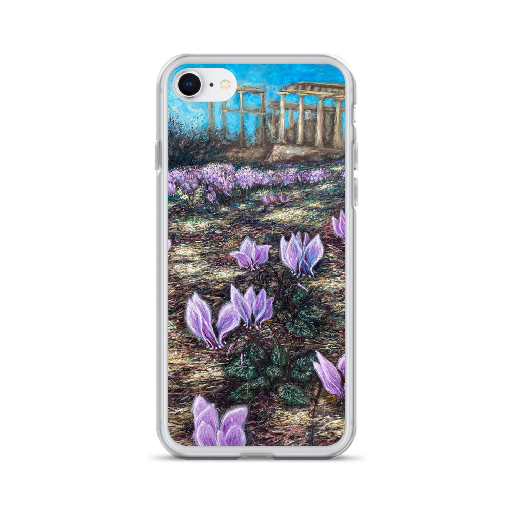 Phone Case: Cyclamen Flowers at Afaia Temple iPhone