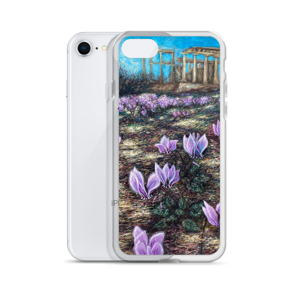 Phone Case: Cyclamen Flowers at Afaia Temple iPhone