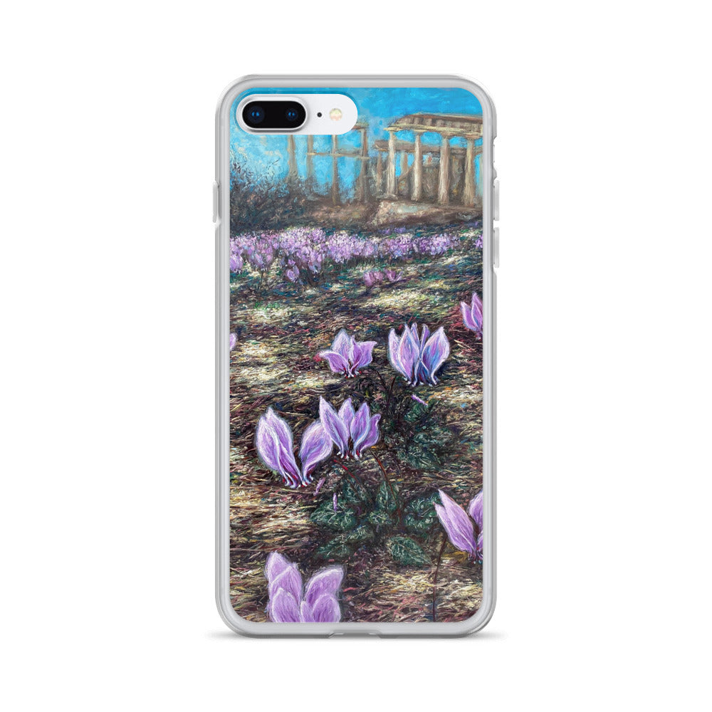 Phone Case: Cyclamen Flowers at Afaia Temple iPhone