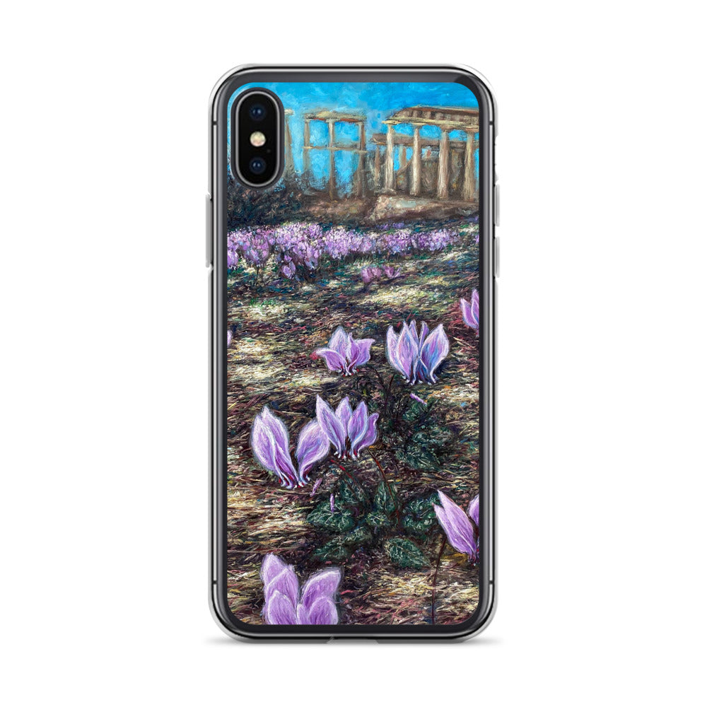Phone Case: Cyclamen Flowers at Afaia Temple iPhone