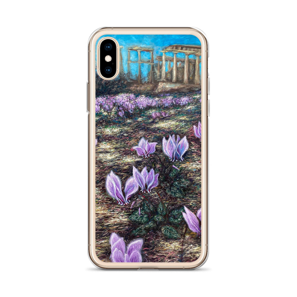 Phone Case: Cyclamen Flowers at Afaia Temple iPhone