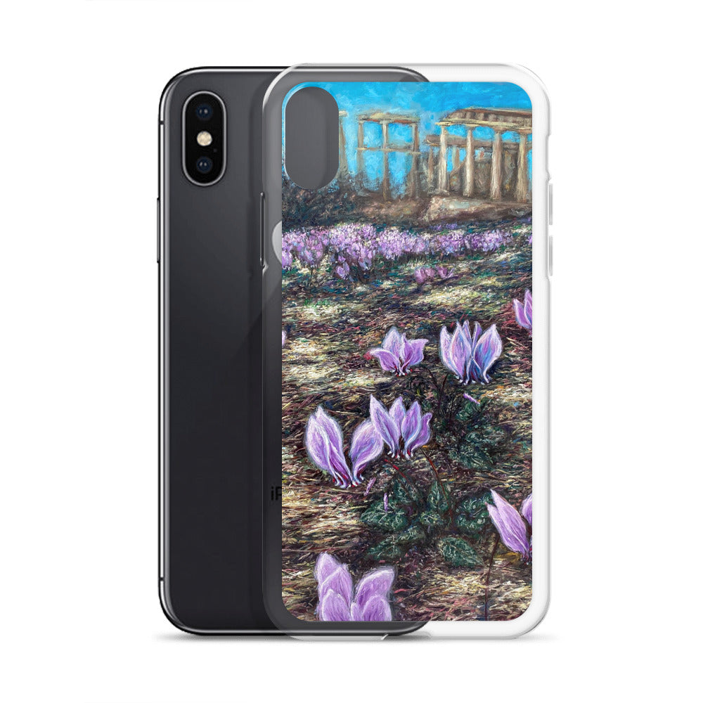 Phone Case: Cyclamen Flowers at Afaia Temple iPhone