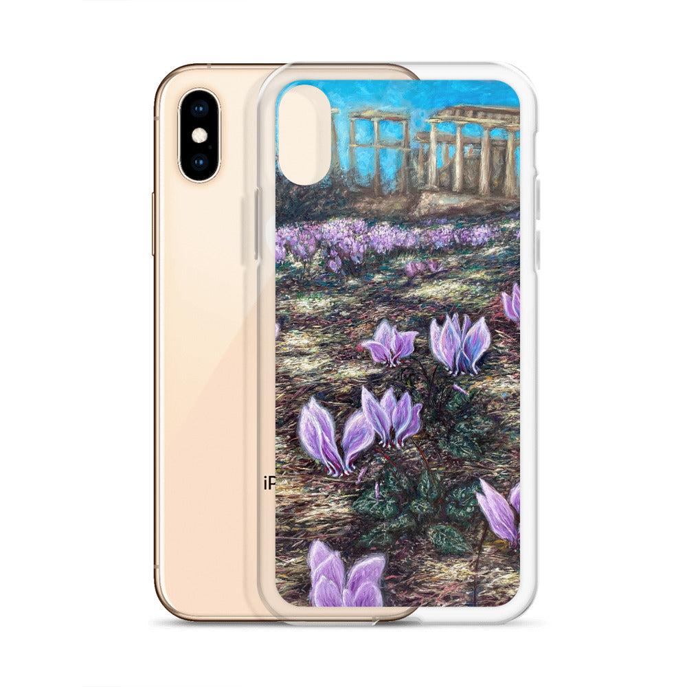 Phone Case: Cyclamen Flowers at Afaia Temple iPhone