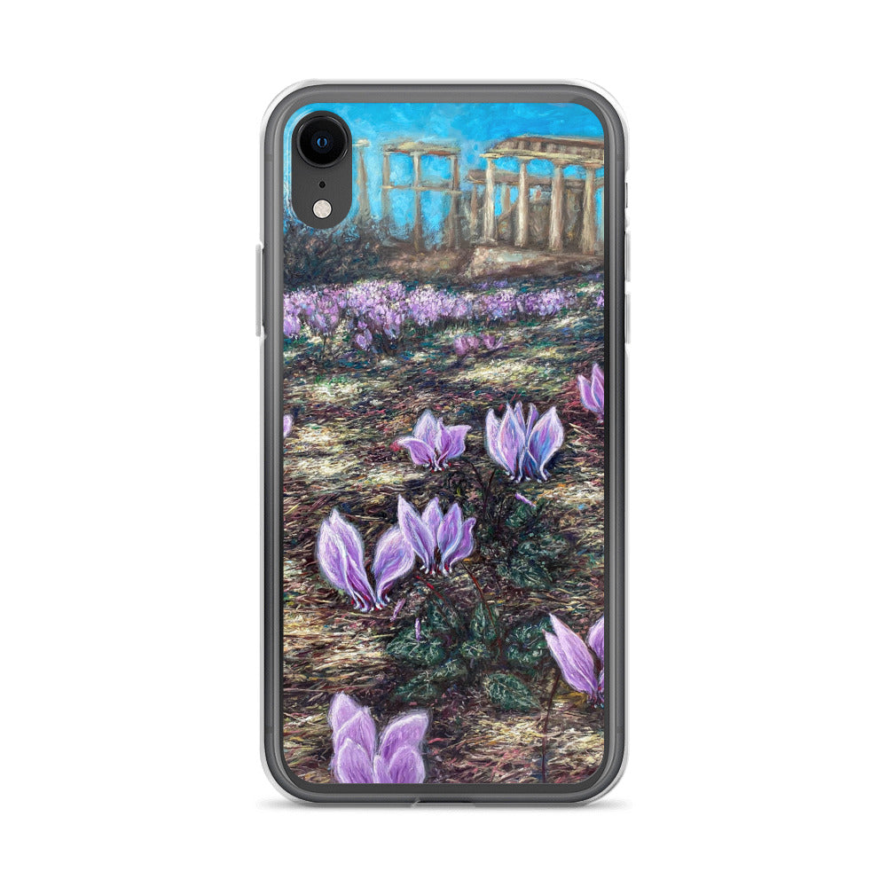 Phone Case: Cyclamen Flowers at Afaia Temple iPhone