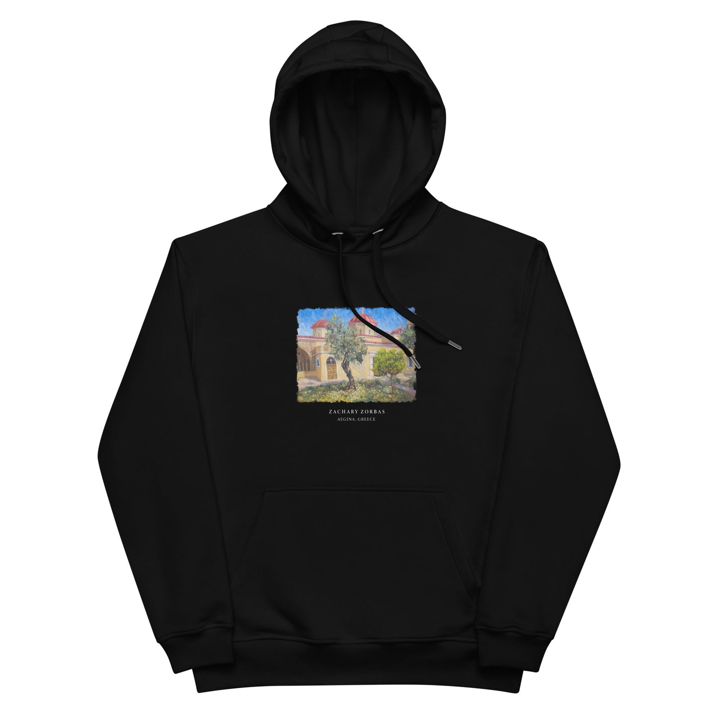 Hoodie: Cathedral of Aegina Premium Eco Dark