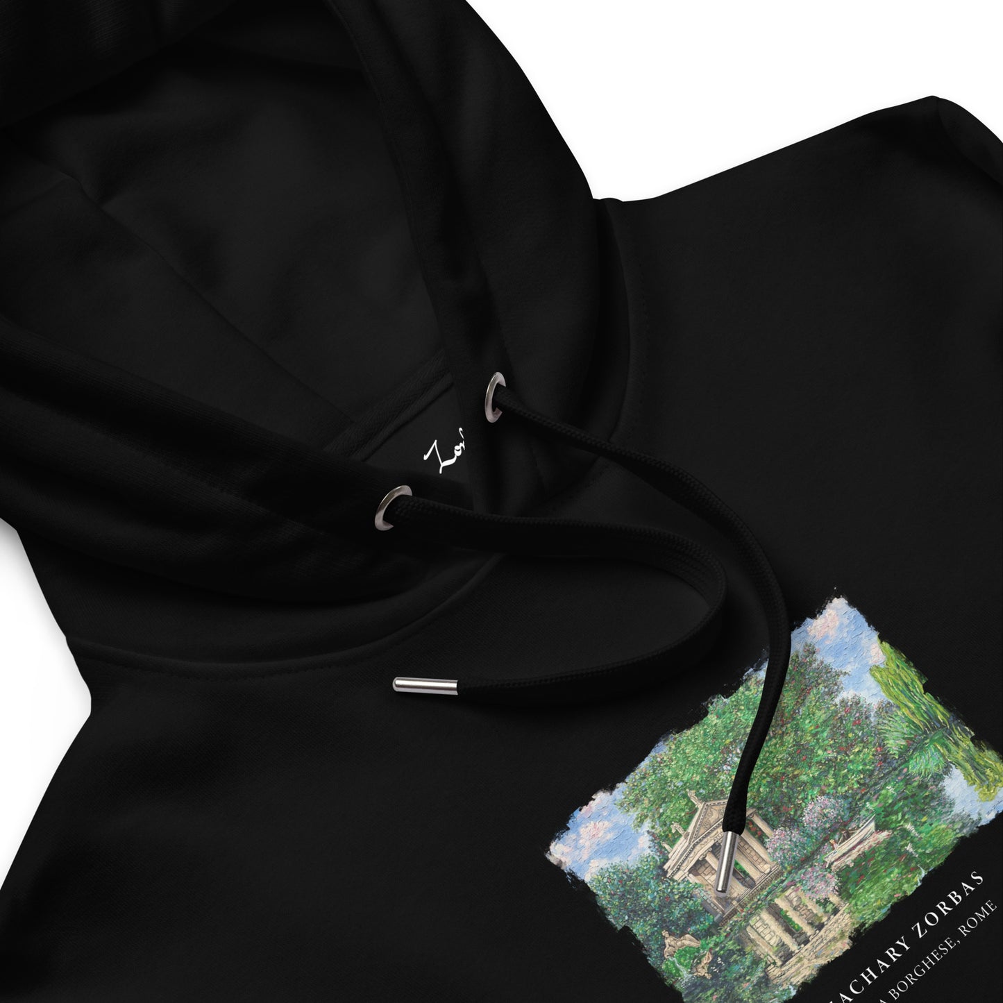 Hoodie: Villa Borghese Rome Premium Eco Dark