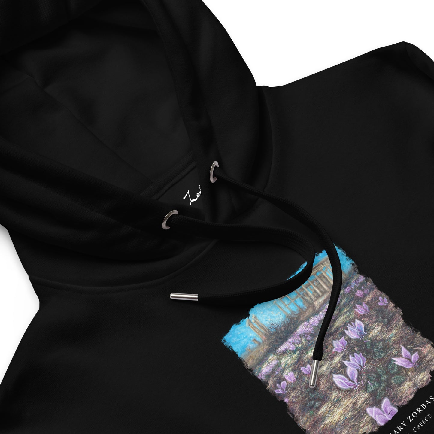 Hoodie: Cyclamen Flowers at Afaia Temple Premium Eco Dark