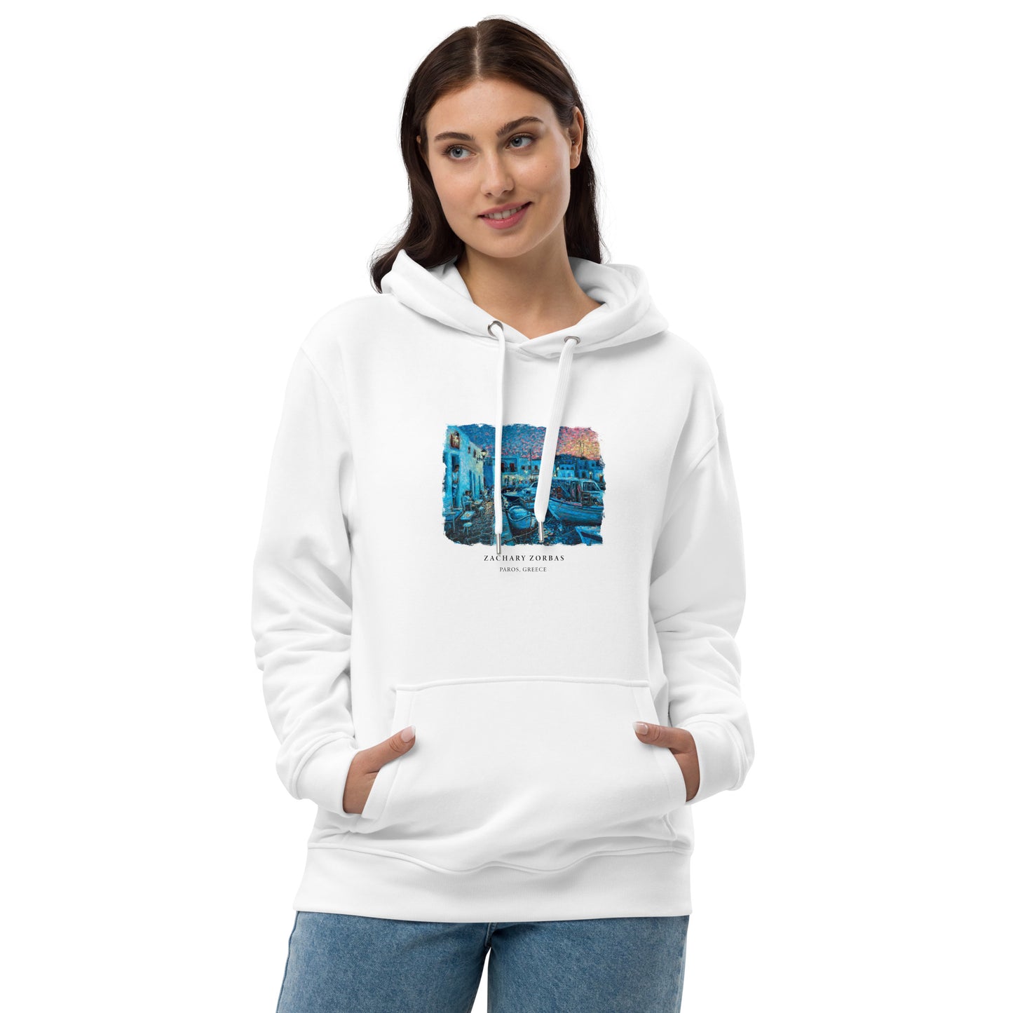 Hoodie: Evening in Naoussa Paros Premium Eco