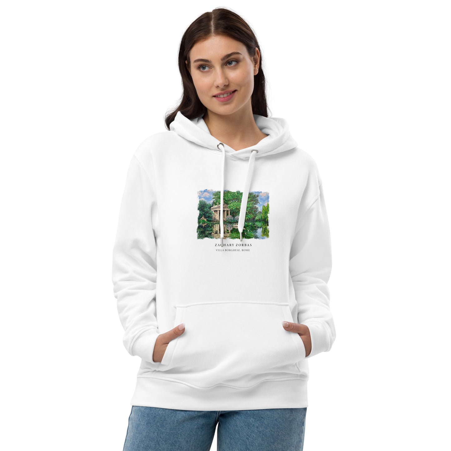 Hoodie: Villa Borghese Rome Premium Eco