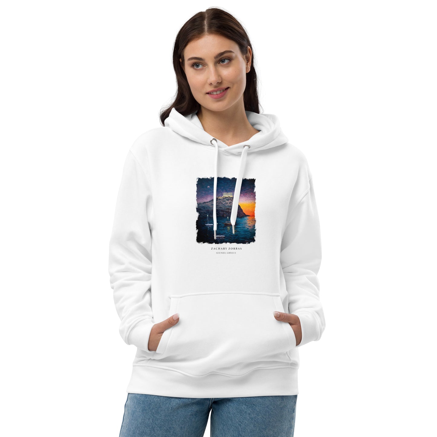 Hoodie: Cape Sounio Temple of Poseidon Premium Eco