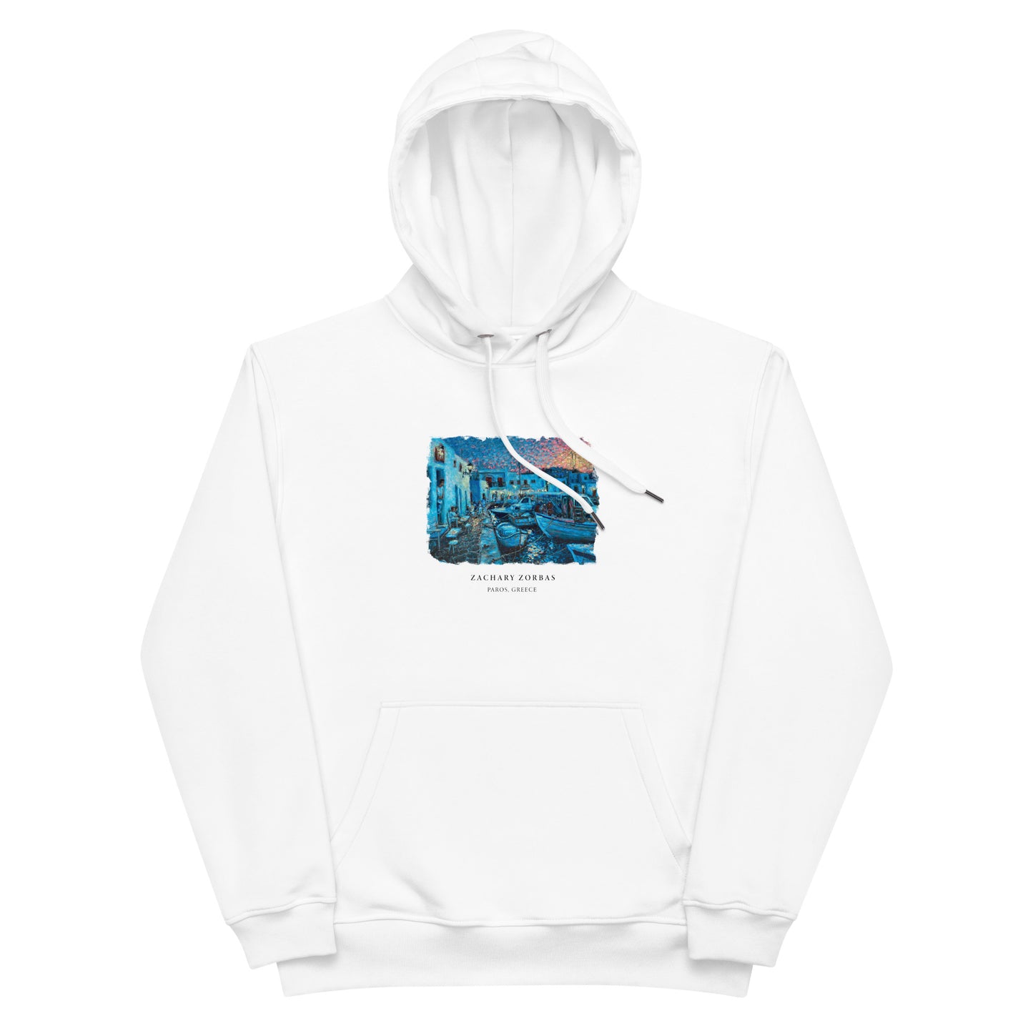 Hoodie: Evening in Naoussa Paros Premium Eco