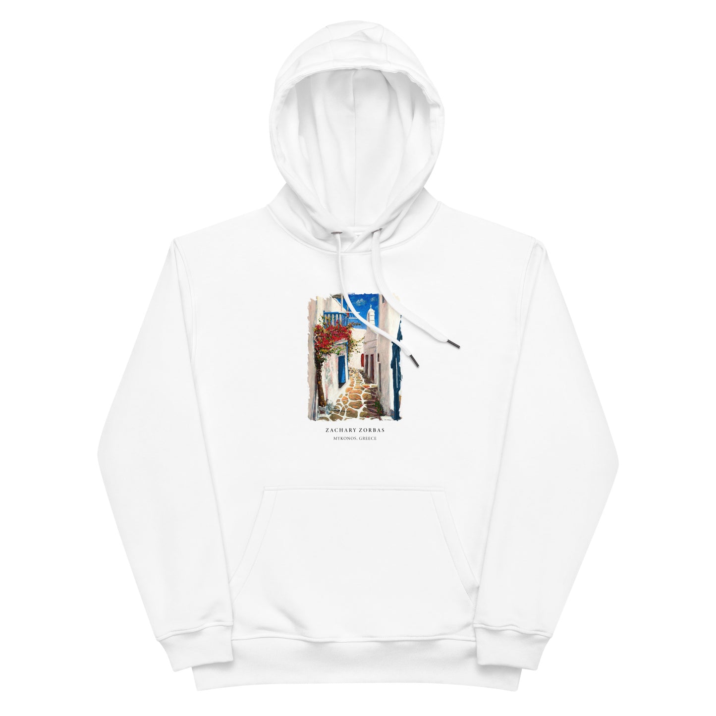 Hoodie: Mykonos Town Premium Eco