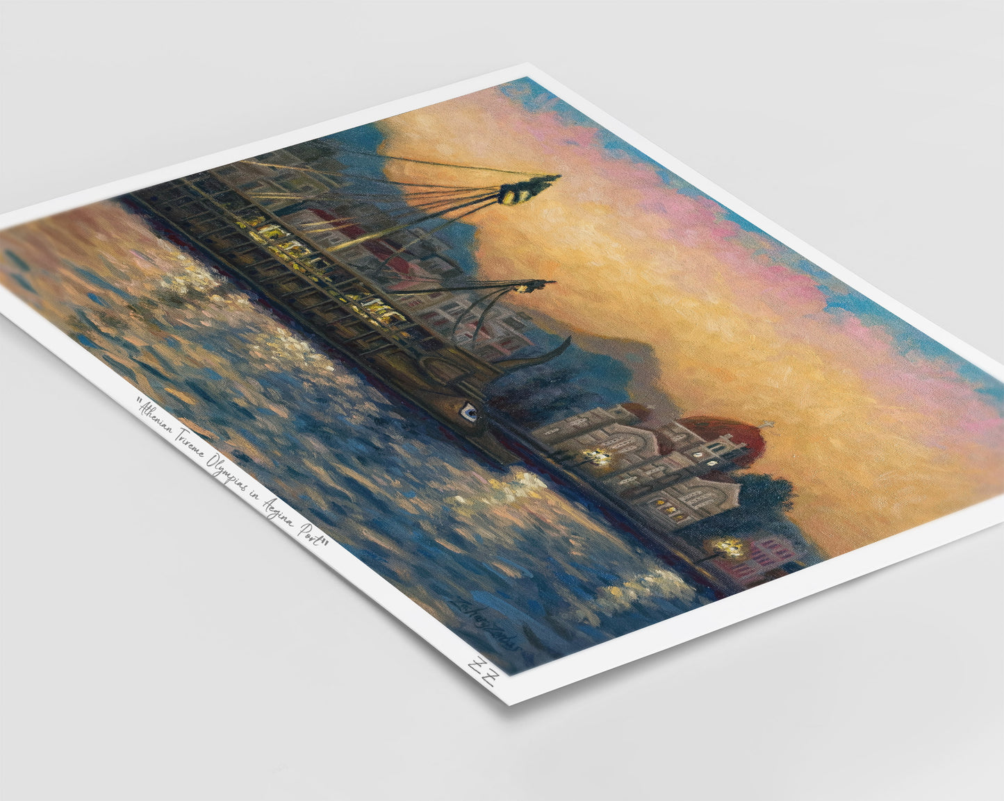 Limited Edition: Athenian Trireme Olympias in Aegina Port Print