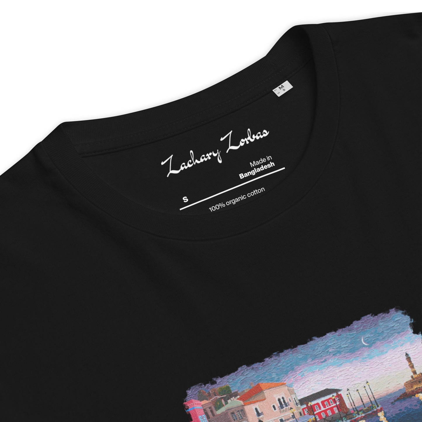 T-Shirt: A Night in Chania Unisex Organic Cotton Dark