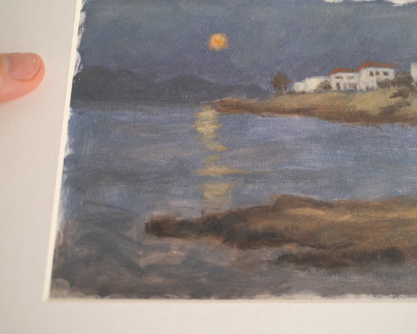 Original Painting: Golden Moon from Souvala Aegina