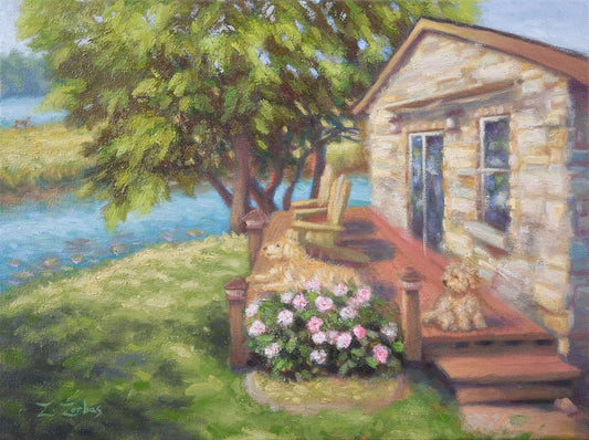 Original Painting: Mom's Lake House in Galesville Wisconsin