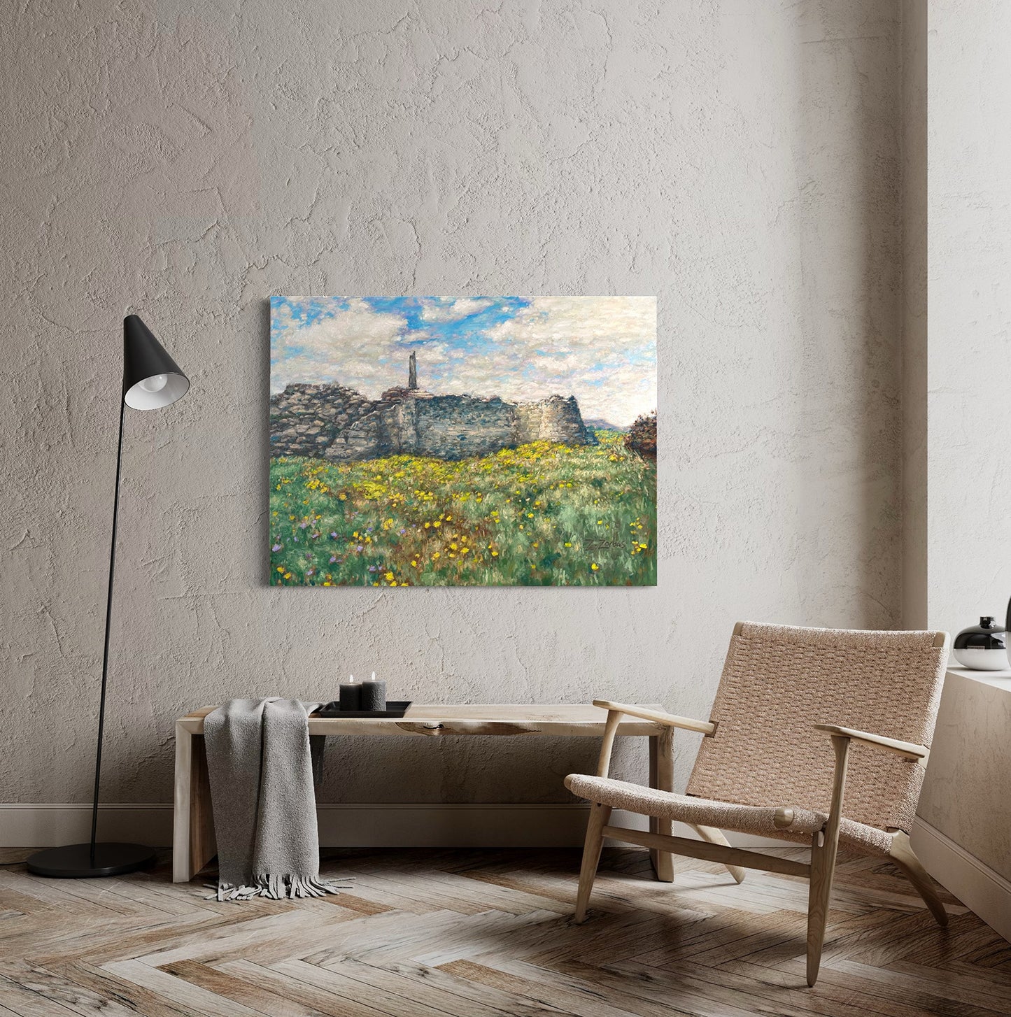 Original Painting: Temple of Apollo in the Spring