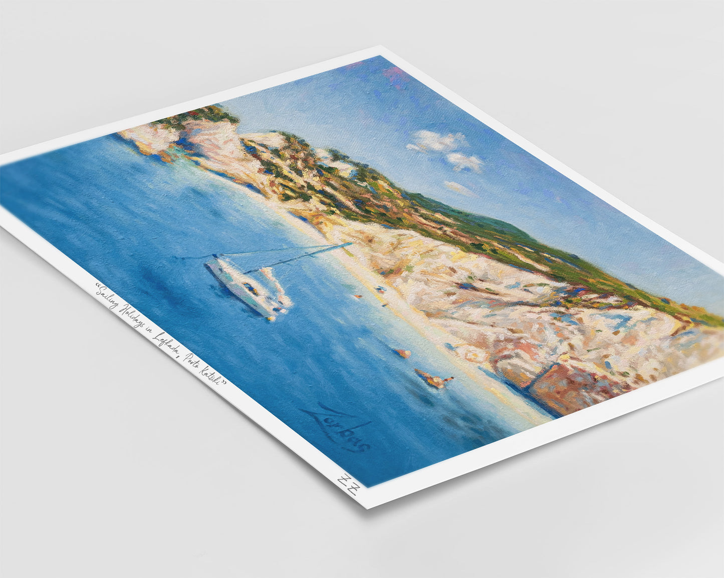 Art Print: Sailing in Lefkada Island, Porto Katsiki