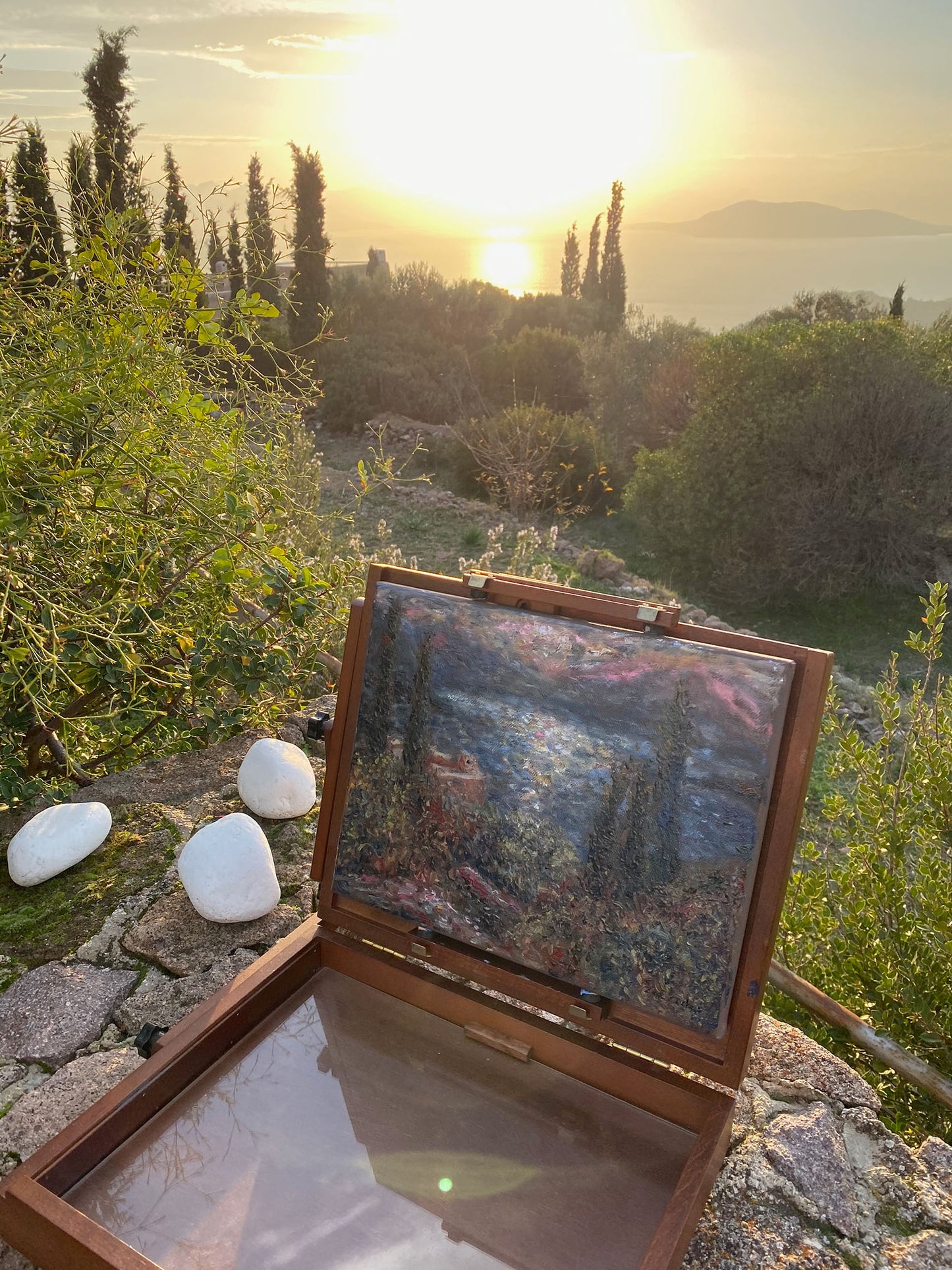 Original Painting: View of the Saronic Gulf from Tzikides Aegina