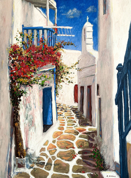 Original Painting: Mykonos Town