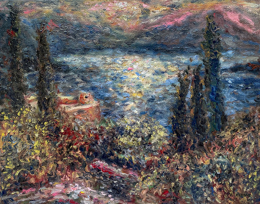Original Painting: View of the Saronic Gulf from Tzikides Aegina