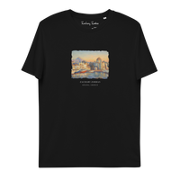 T-Shirt: Port of Aegina During Golden Hour Unisex Organic Cotton Dark